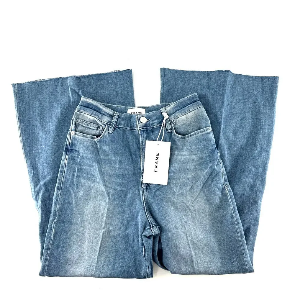 Frame Denim Women's Galeston Le Palazzo Crop Wide Leg Jeans Size 31 - Picture 3 of 10